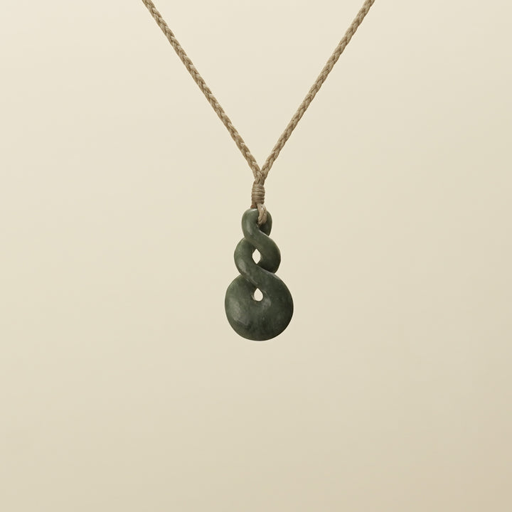 Pikorua Double Medium Pounamu Pendant