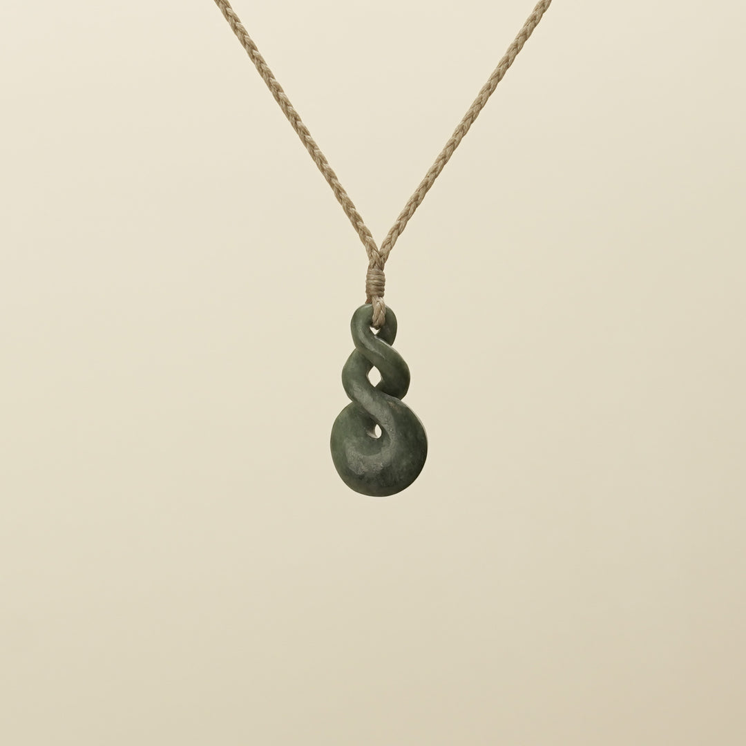 Pikorua Double Medium Pounamu Pendant