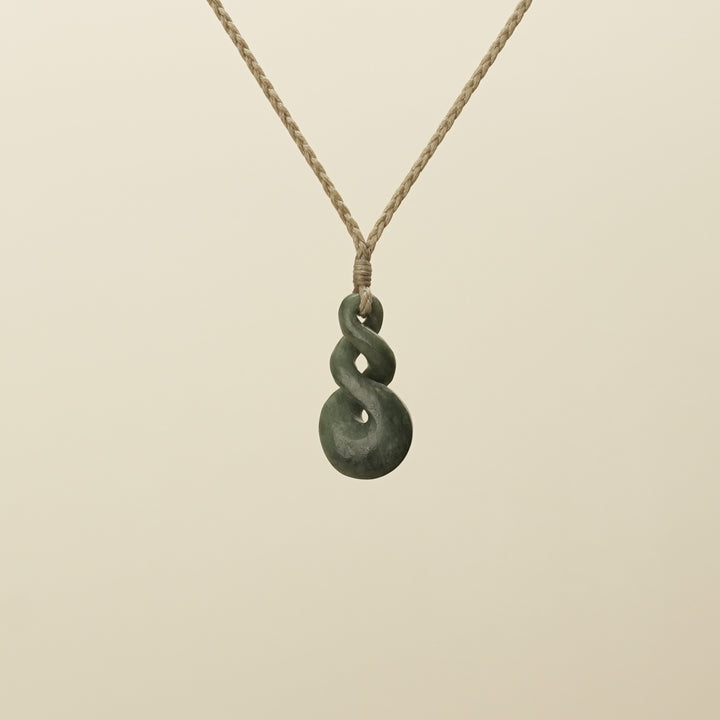 Pikorua Double Medium Pounamu Pendant