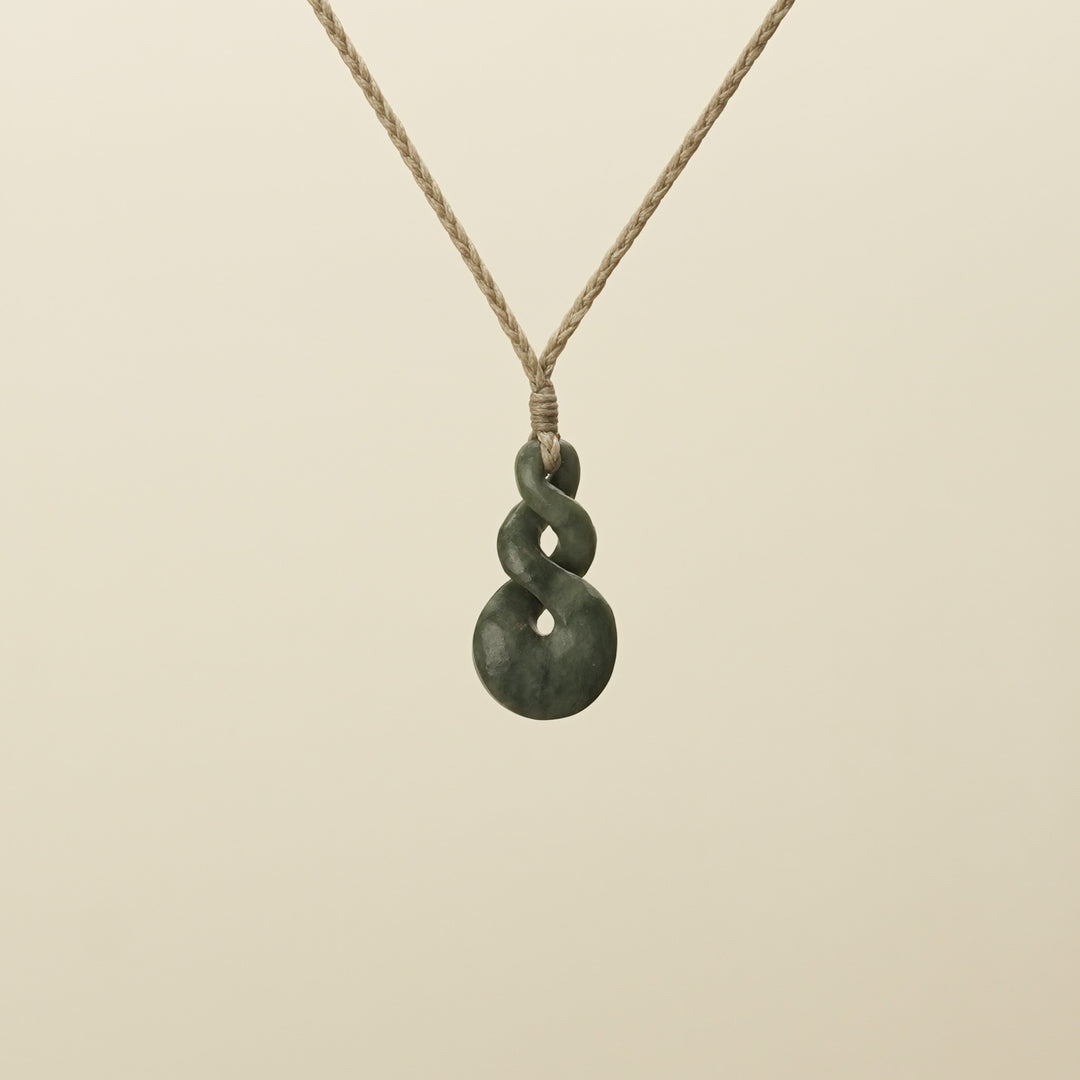 Pikorua Double Medium Pounamu Pendant