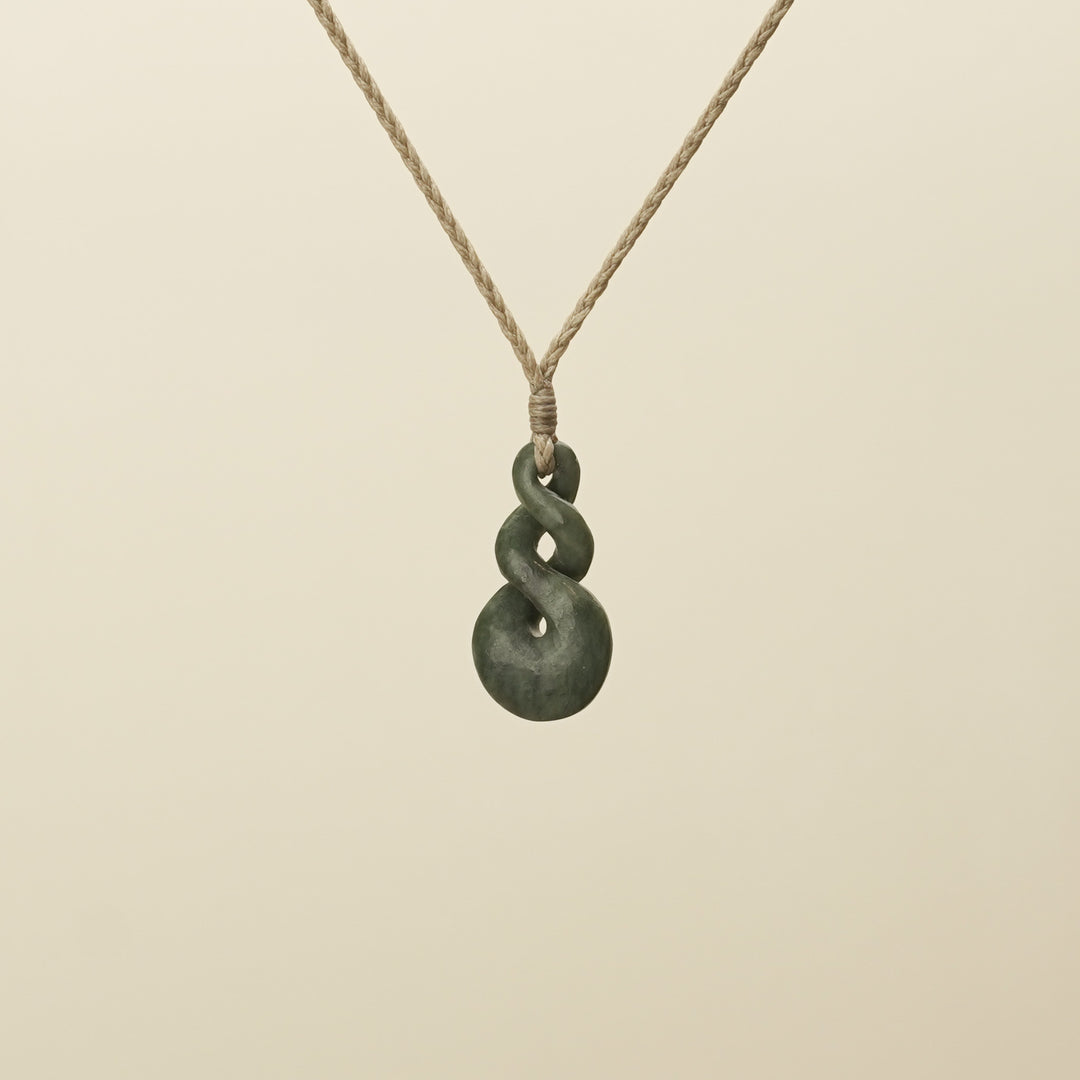 Pikorua Double Medium Pounamu Pendant