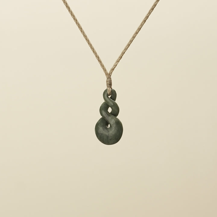 Pikorua Double Medium Pounamu Pendant