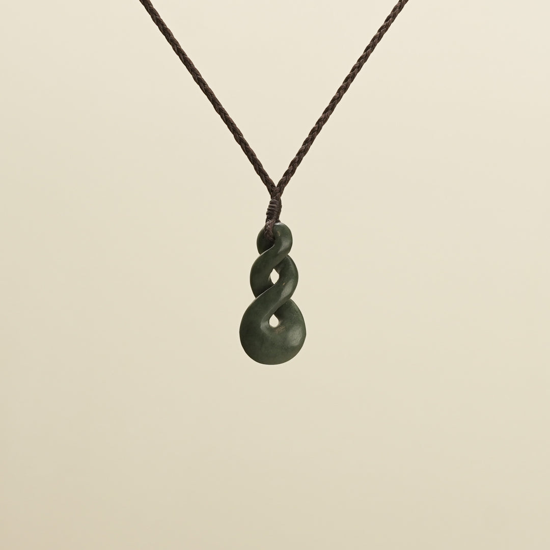 Pikorua Double Medium Pounamu Pendant