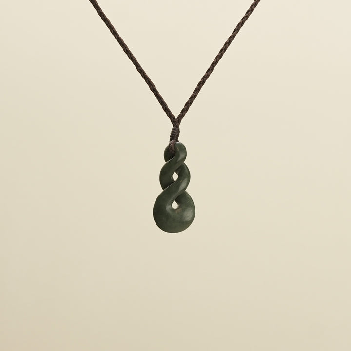 Pikorua Double Medium Pounamu Pendant