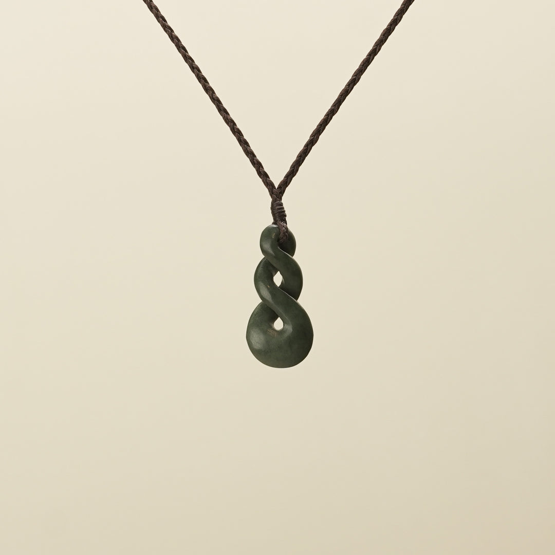 Pikorua Double Medium Pounamu Pendant