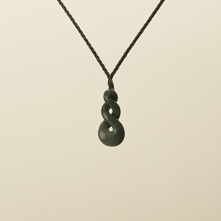 Pikorua Double Medium Pounamu Pendant