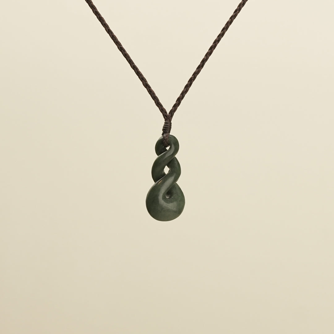 Pikorua Double Medium Pounamu Pendant