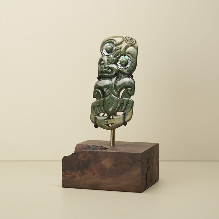 Hei Tiki Flower (Putiputi) Pounamu Sculpture
