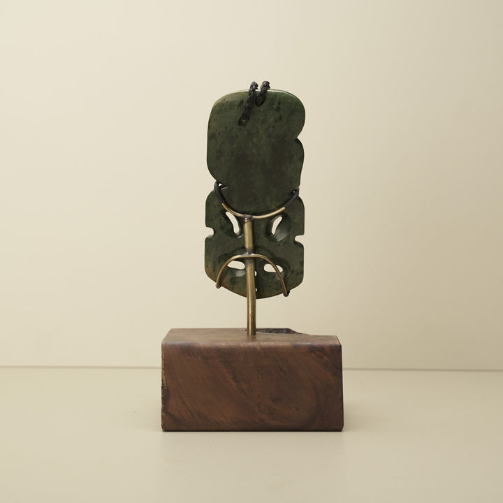 Hei Tiki Flower (Putiputi) Pounamu Sculpture