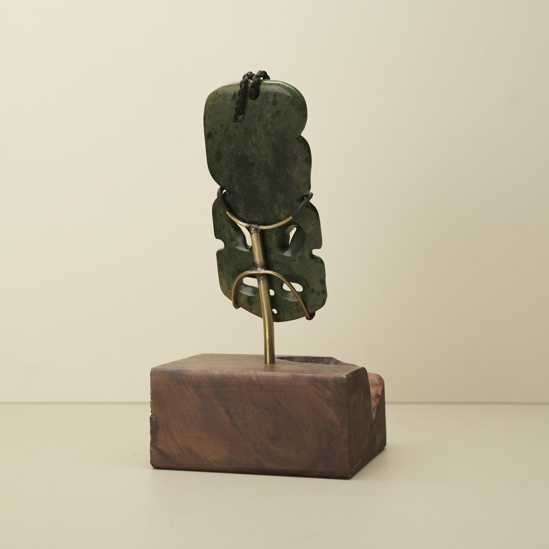 Hei Tiki Flower (Putiputi) Pounamu Sculpture