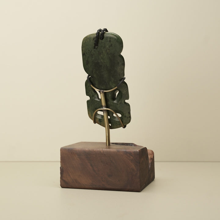 Hei Tiki Flower (Putiputi) Pounamu Sculpture