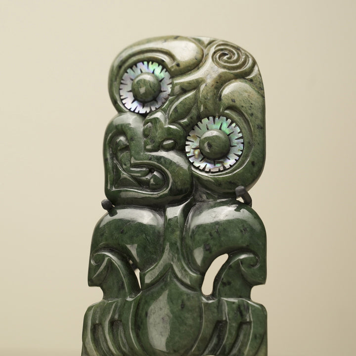 Hei Tiki Flower (Putiputi) Pounamu Sculpture