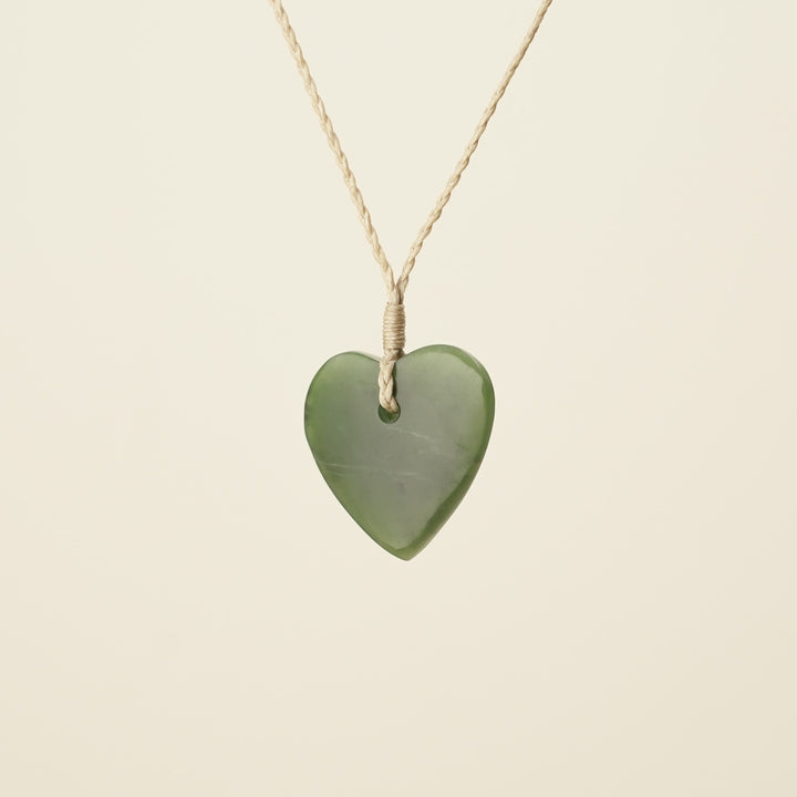 Manawa Heart Kahurangi Pounamu Small Medium Pendant