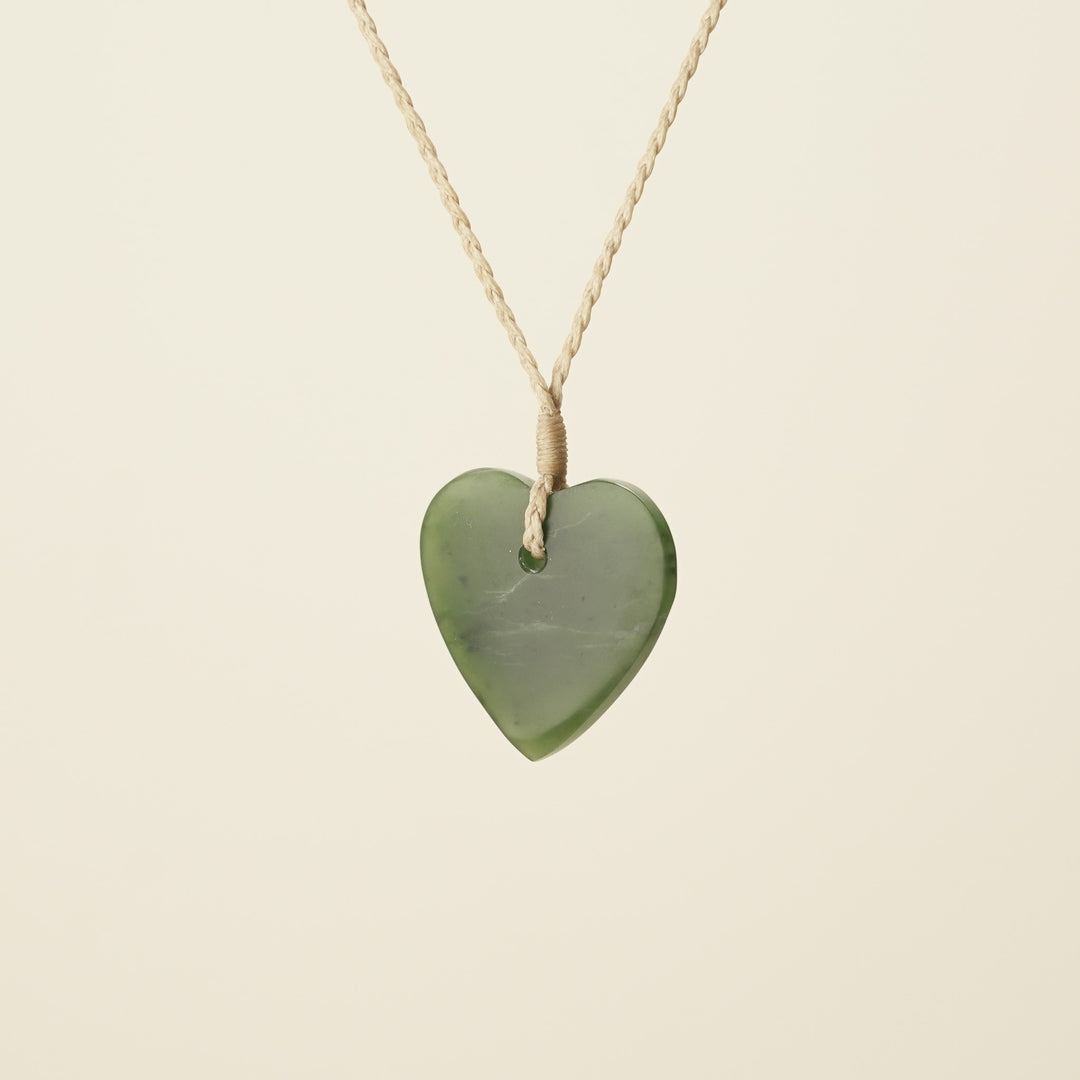 Manawa Heart Kahurangi Pounamu Small Medium Pendant