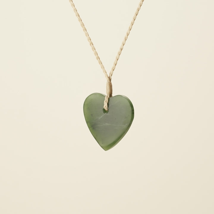 Manawa Heart Kahurangi Pounamu Small Medium Pendant