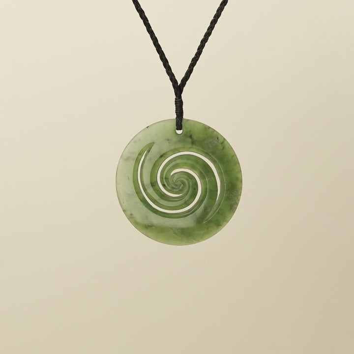 Koru Double Pounamu Large Pendant