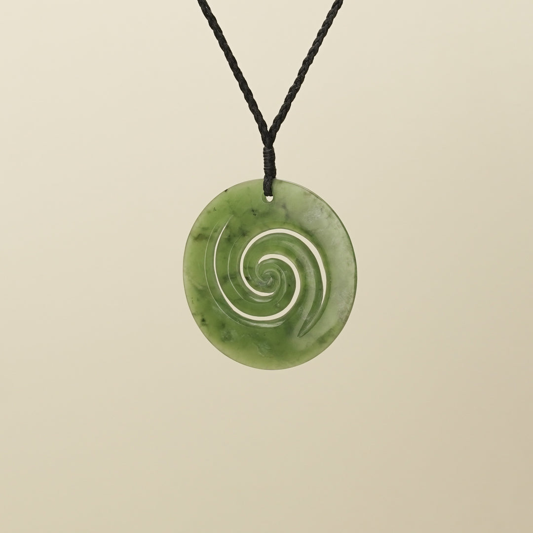 Koru Double Pounamu Large Pendant