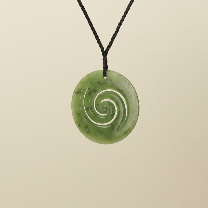 Koru Double Pounamu Large Pendant