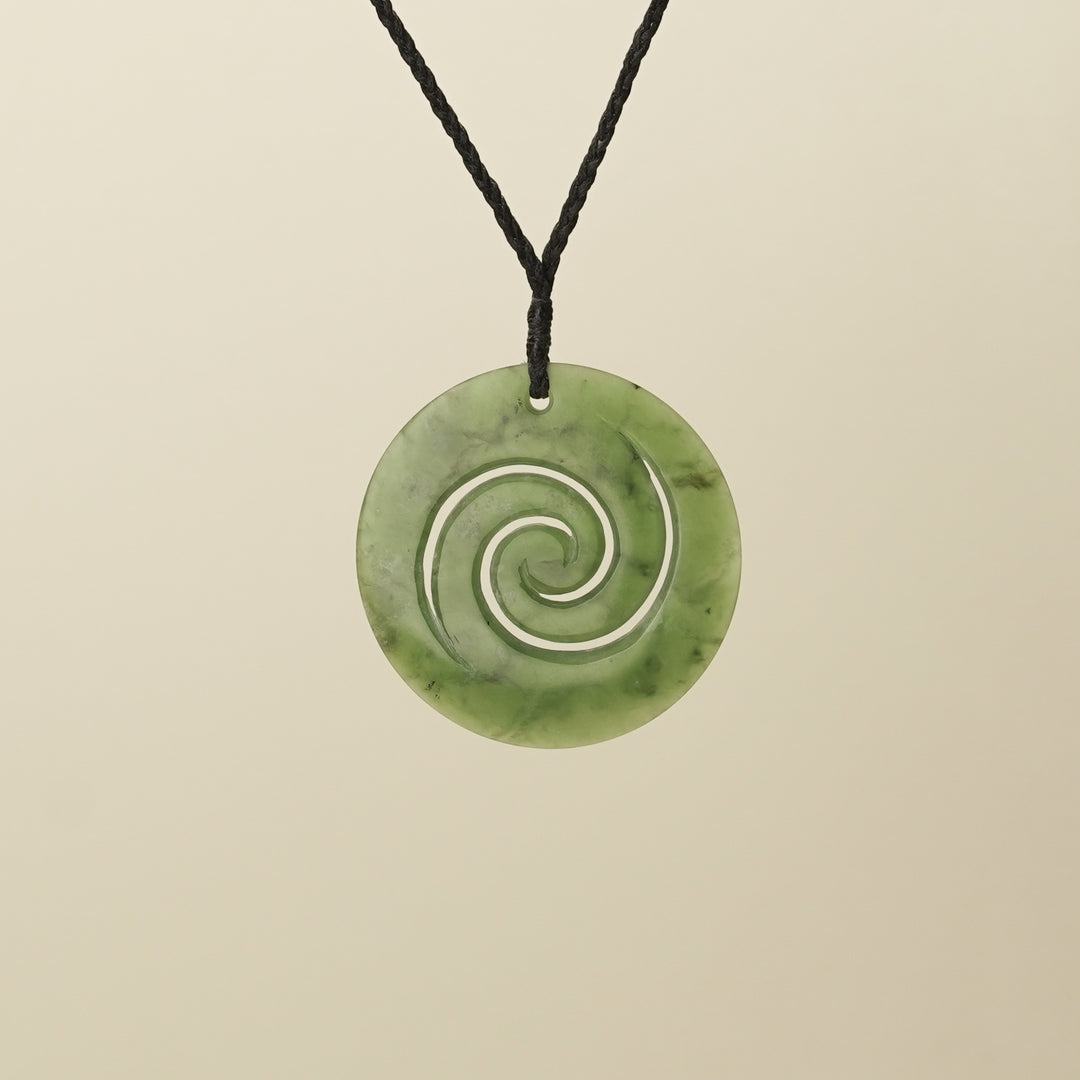 Koru Double Pounamu Large Pendant