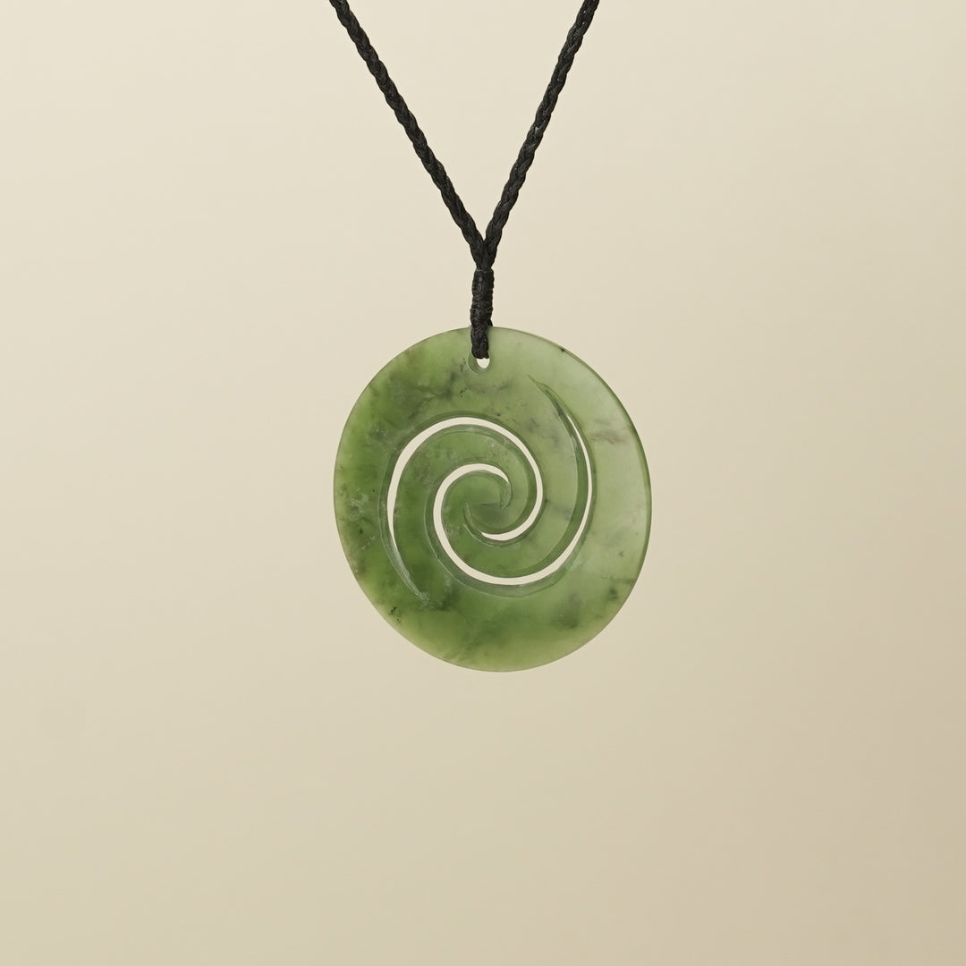 Koru Double Pounamu Large Pendant