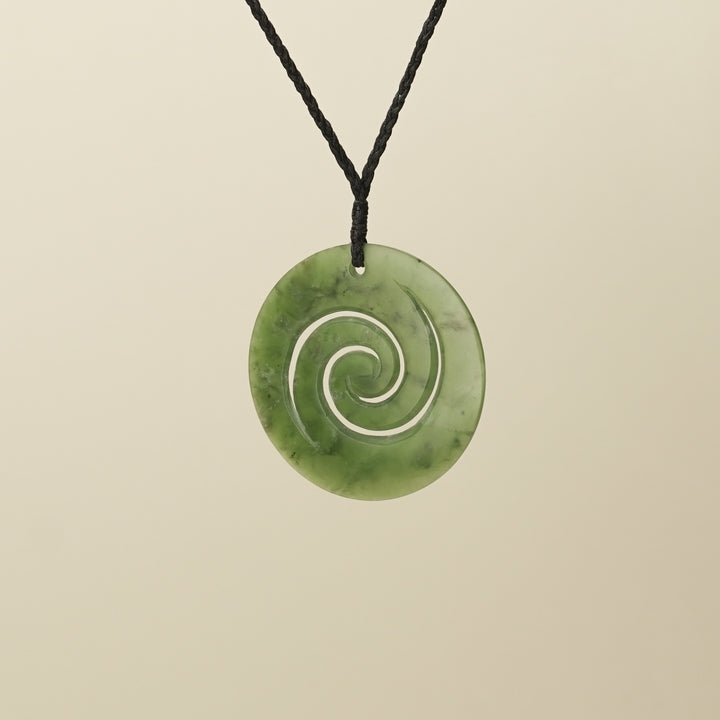 Koru Double Pounamu Large Pendant