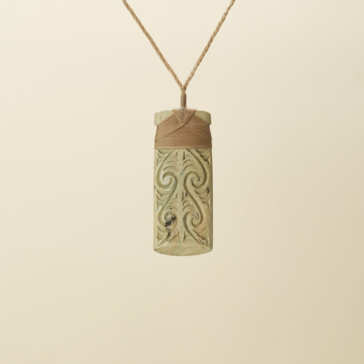Toki Whakarei Carved Pounamu Large Pendant SC