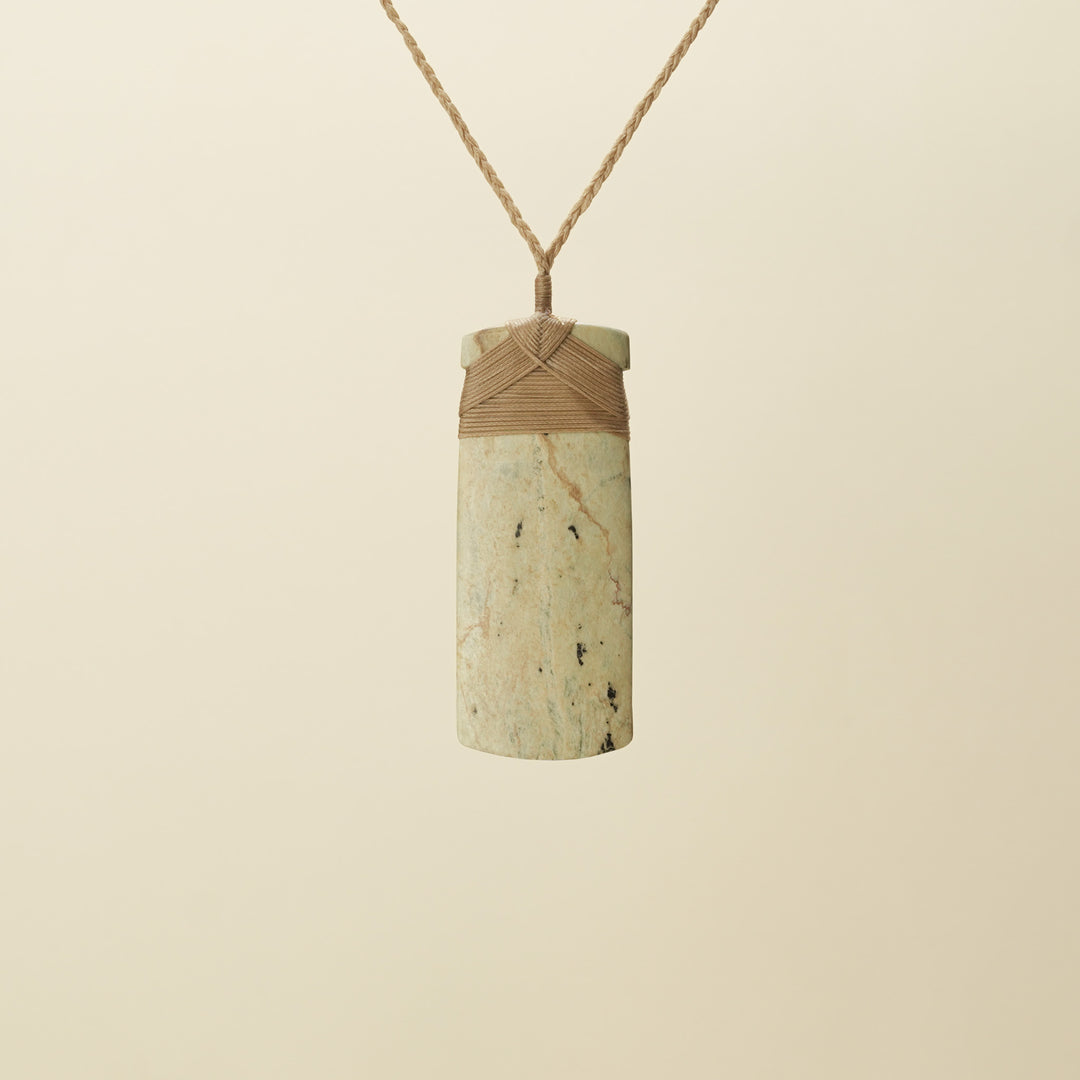 Toki Whakarei Carved Pounamu Large Pendant SC