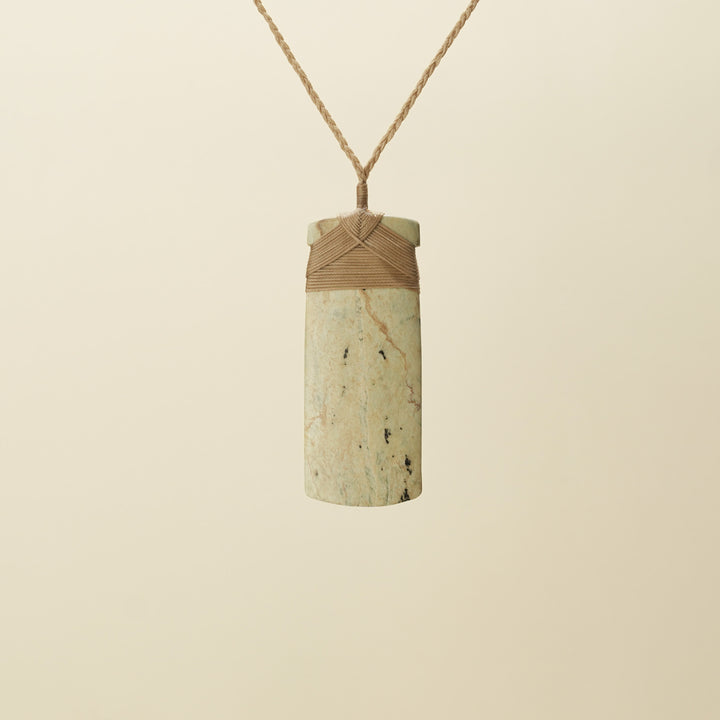 Toki Whakarei Carved Pounamu Large Pendant SC