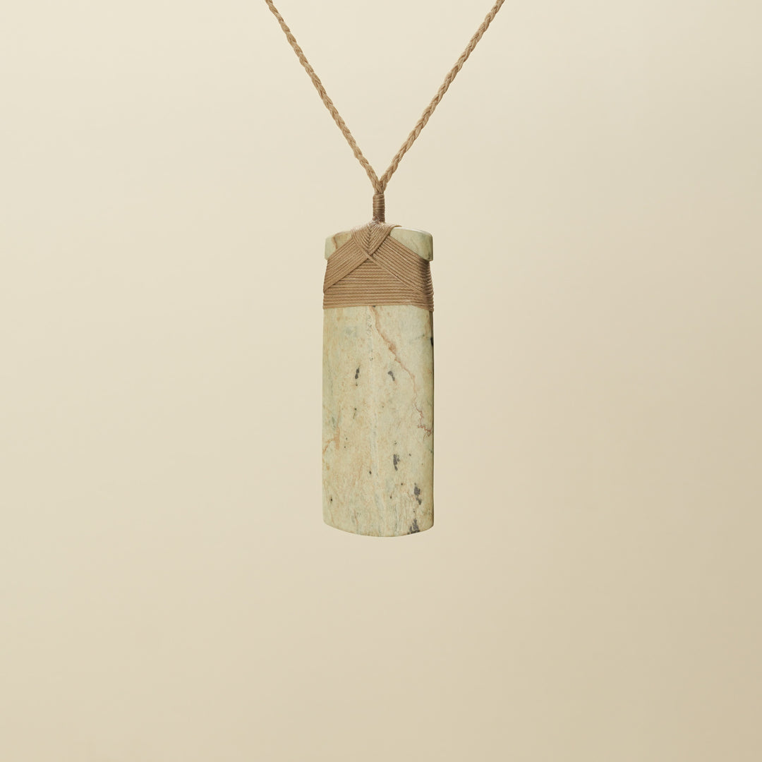 Toki Whakarei Carved Pounamu Large Pendant SC