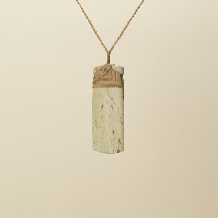 Toki Whakarei Carved Pounamu Large Pendant SC