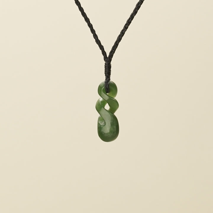 Double Pikorua Hapopo Pounamu Small Pendant