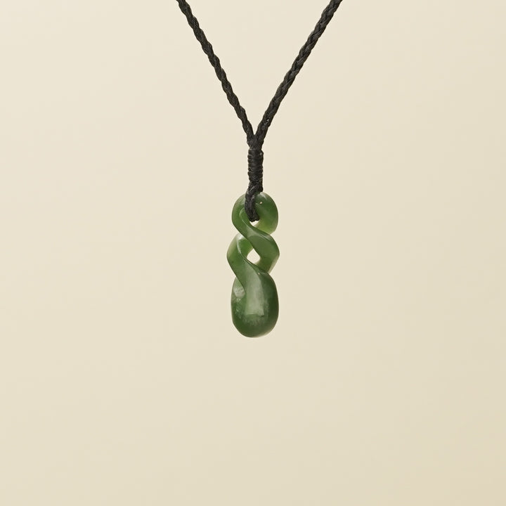 Double Pikorua Hapopo Pounamu Small Pendant
