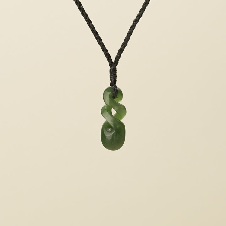 Double Pikorua Hapopo Pounamu Small Pendant