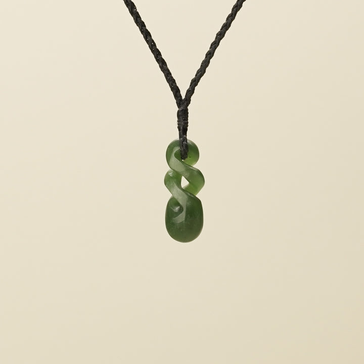 Double Pikorua Hapopo Pounamu Small Pendant