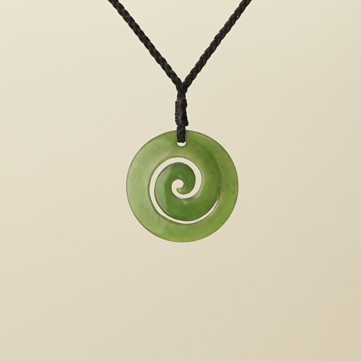 Koru kahurangi Pounamu Medium Pendant