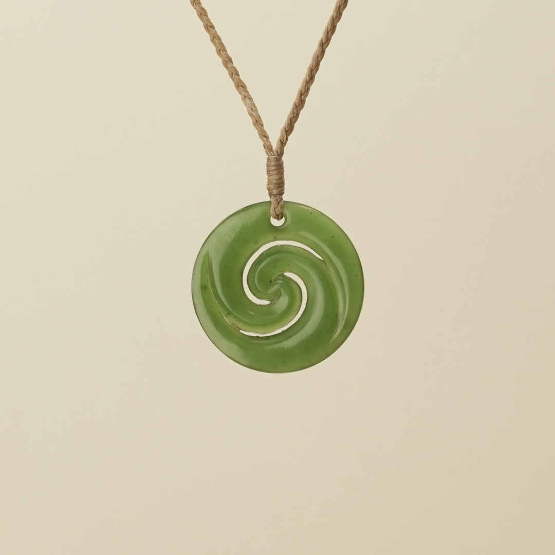 Koru kahurangi Pounamu Medium Pendant