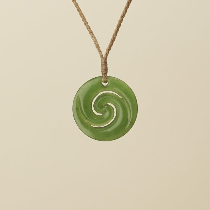 Koru kahurangi Pounamu Medium Pendant