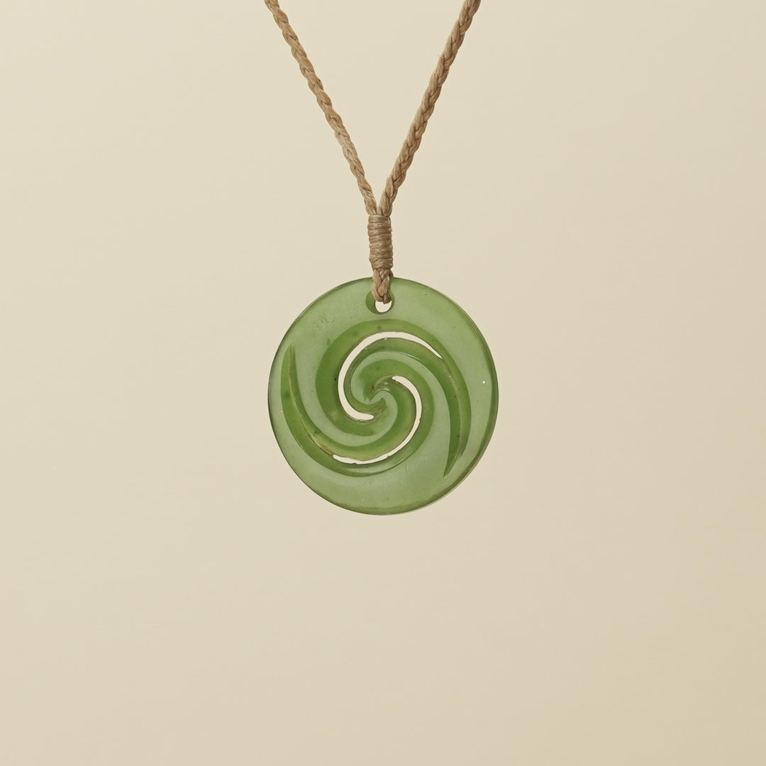 Koru kahurangi Pounamu Medium Pendant