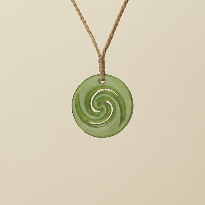 Koru kahurangi Pounamu Medium Pendant