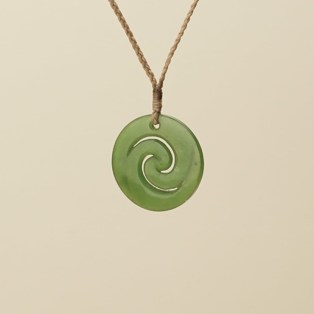 Koru kahurangi Pounamu Medium Pendant