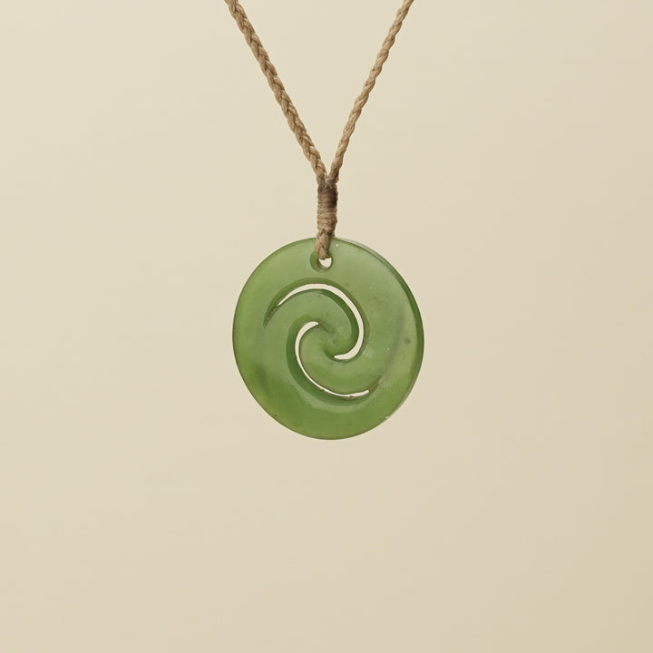 Koru kahurangi Pounamu Medium Pendant