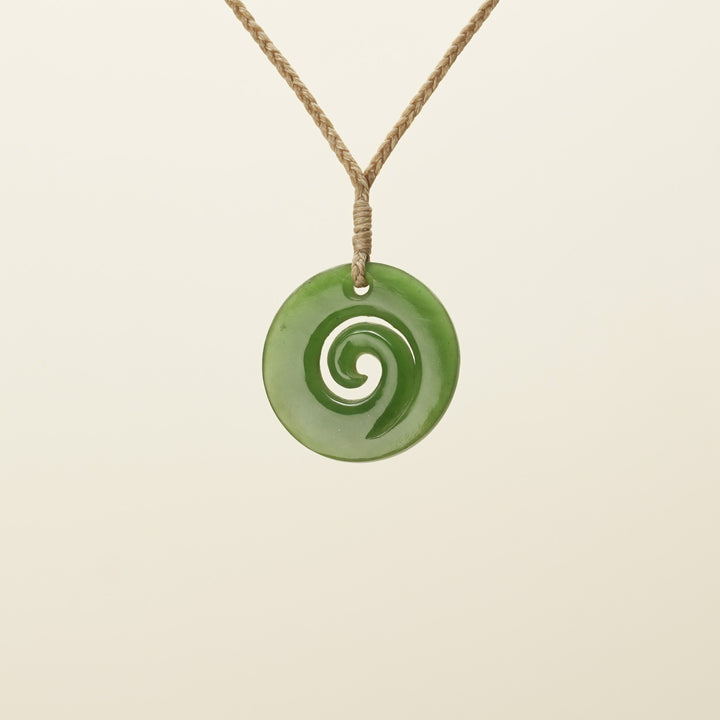 Koru kahurangi Pounamu Medium Pendant
