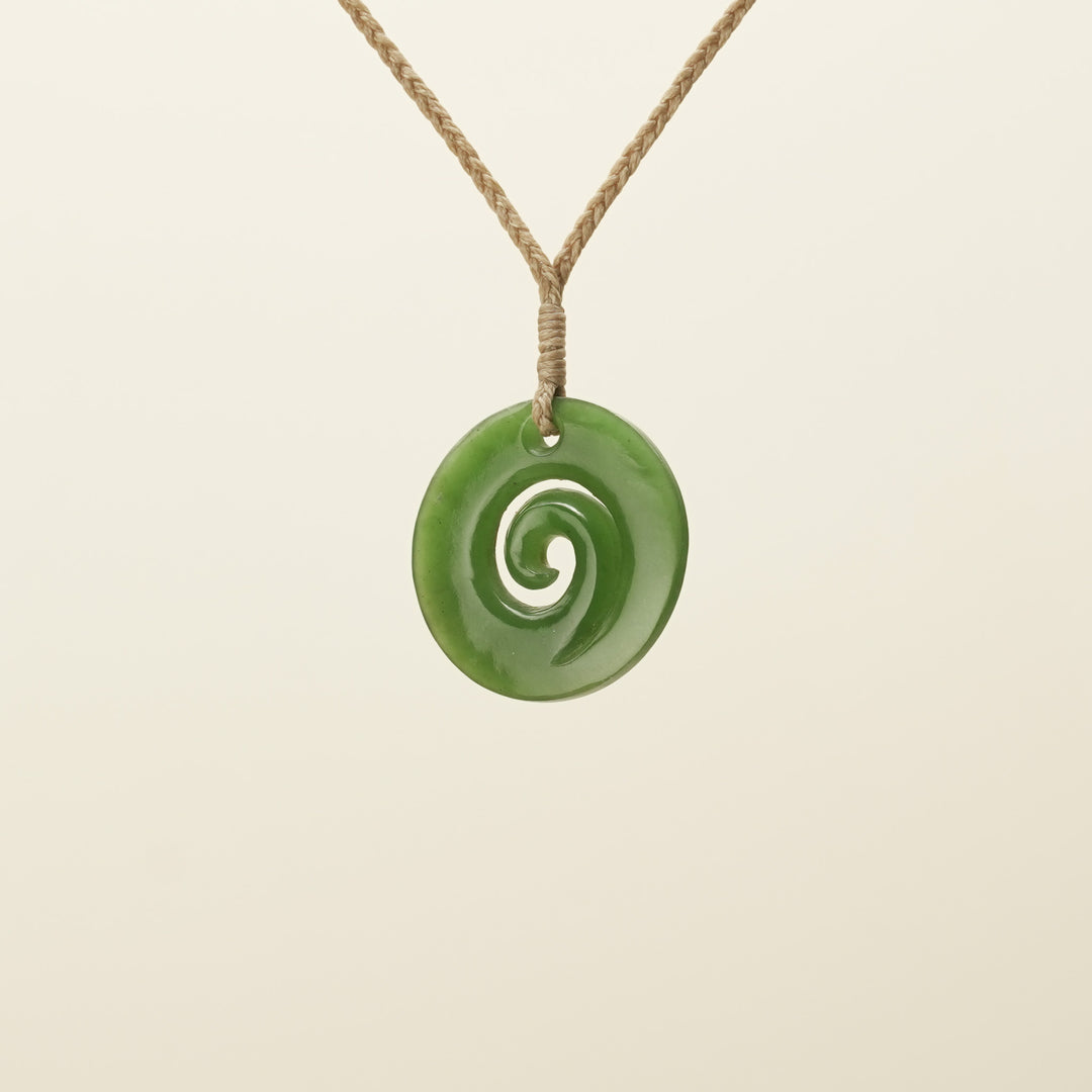 Koru kahurangi Pounamu Medium Pendant