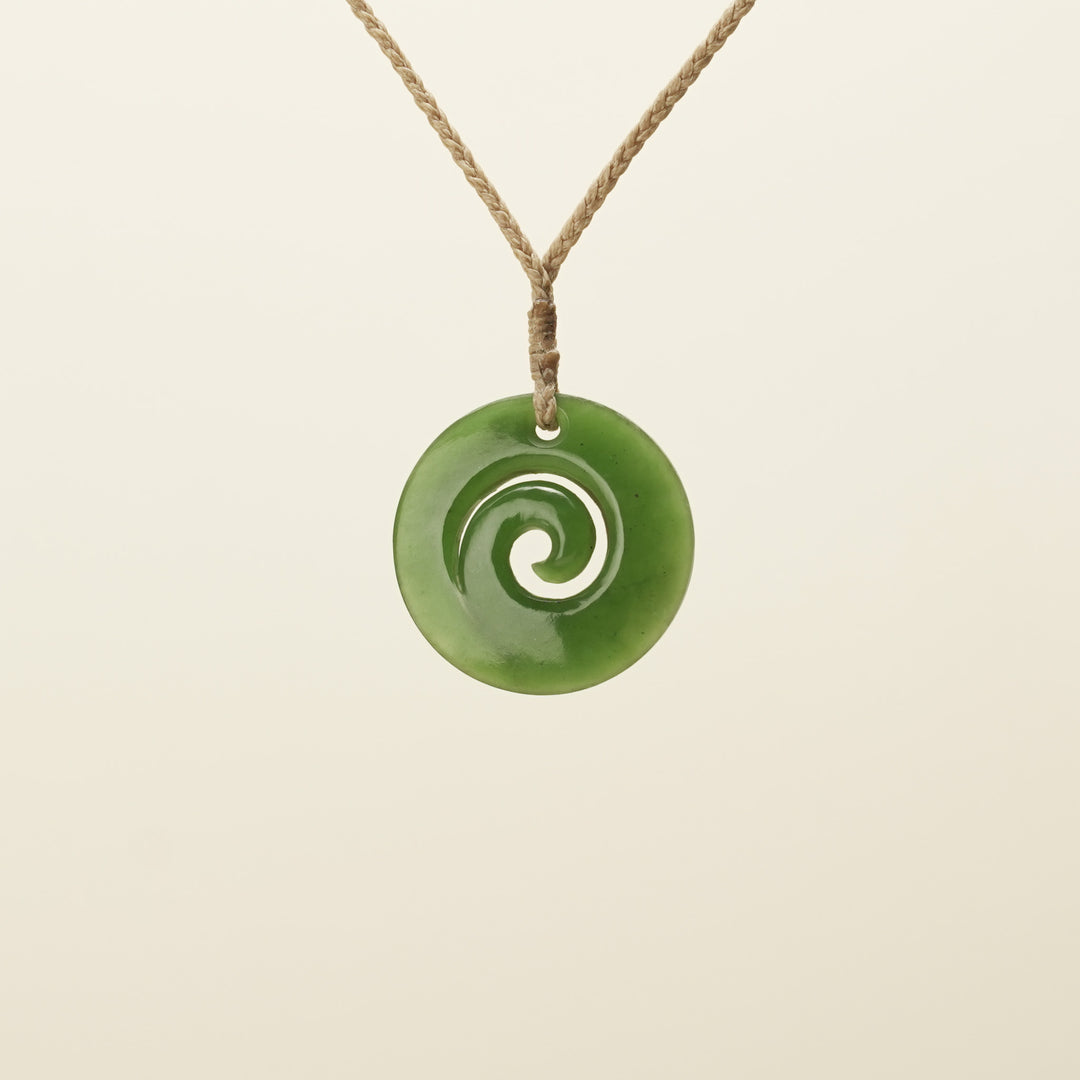 Koru kahurangi Pounamu Medium Pendant