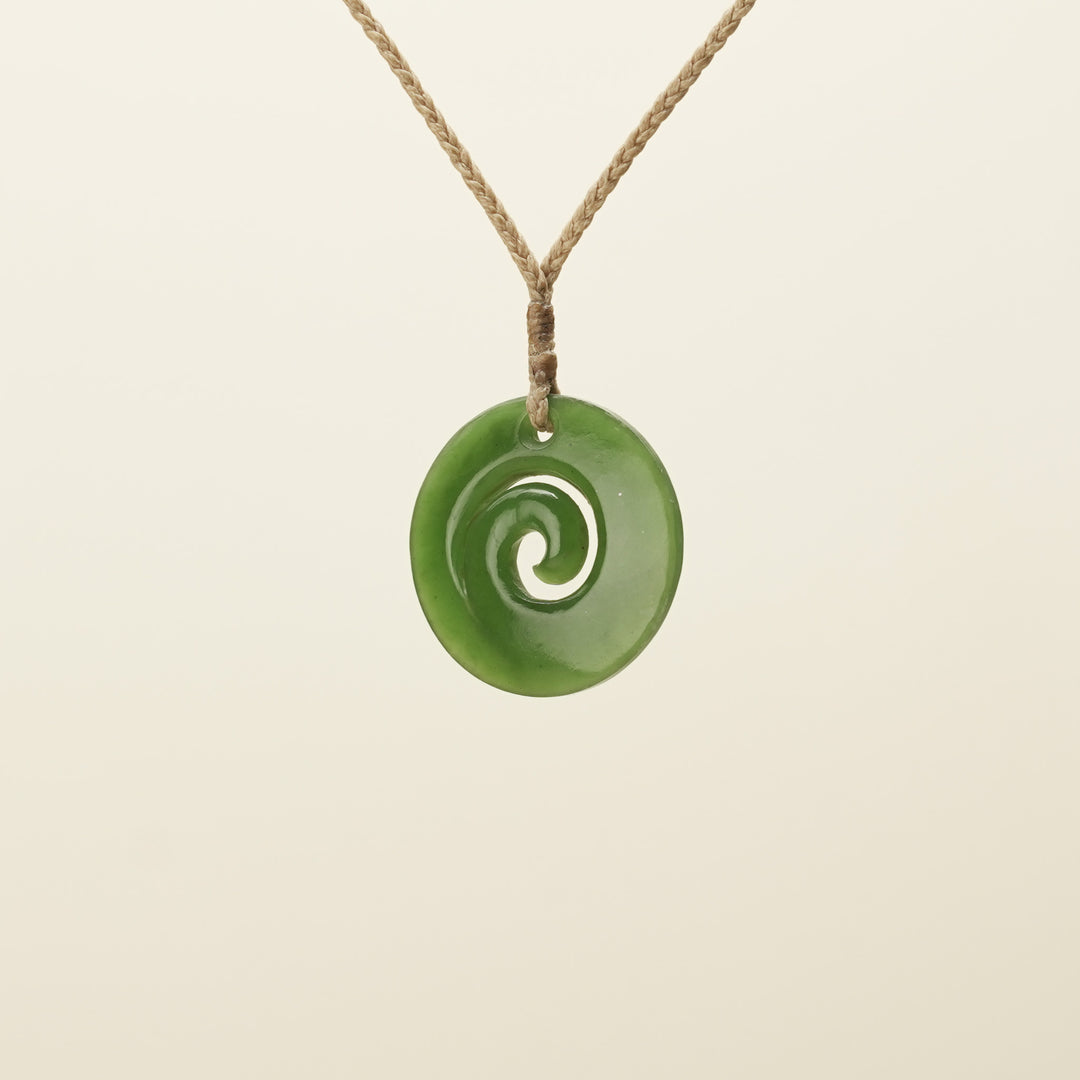 Koru kahurangi Pounamu Medium Pendant