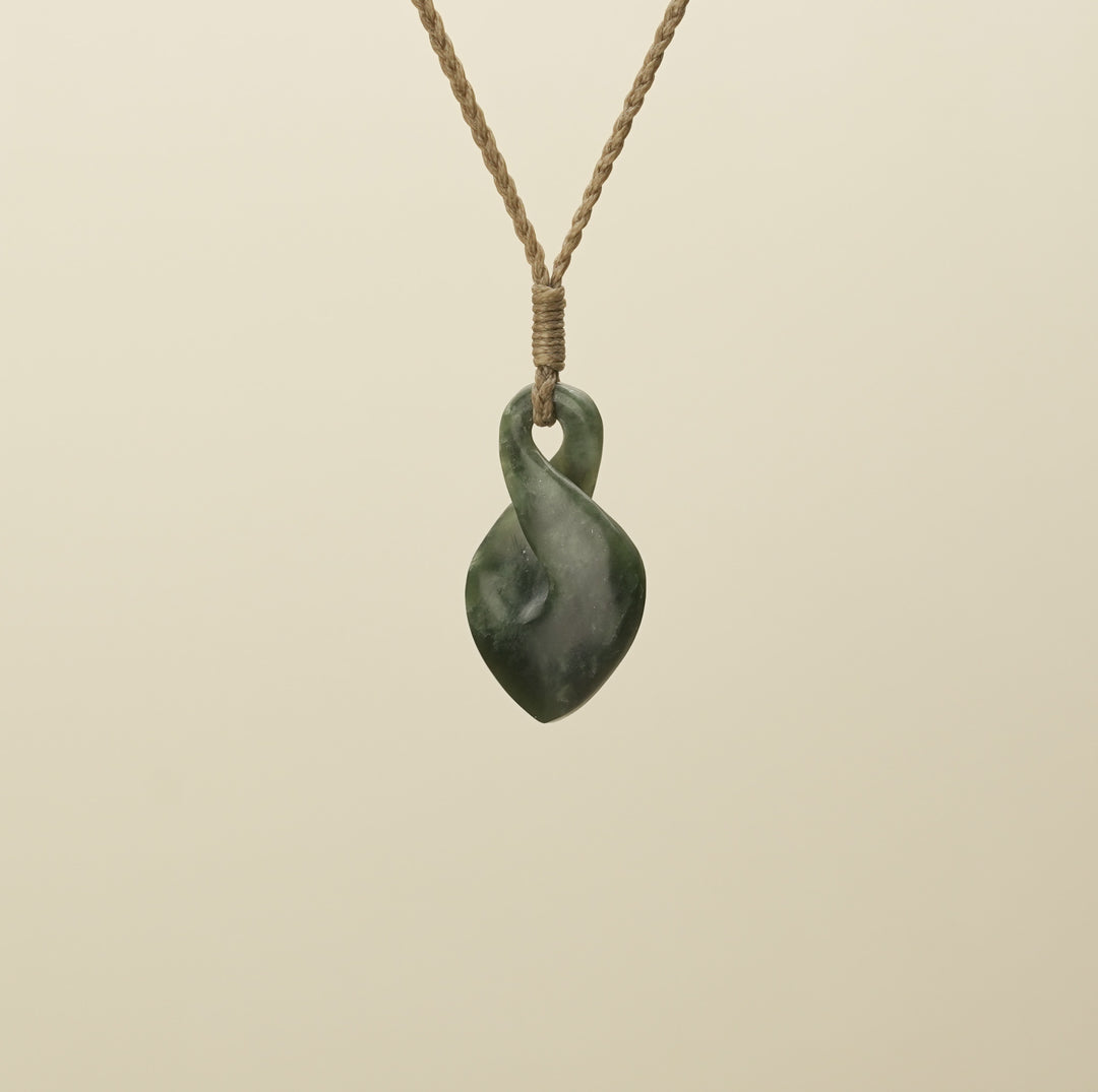 Pikoura Flower Putiputi Pounamu Medium Pendant