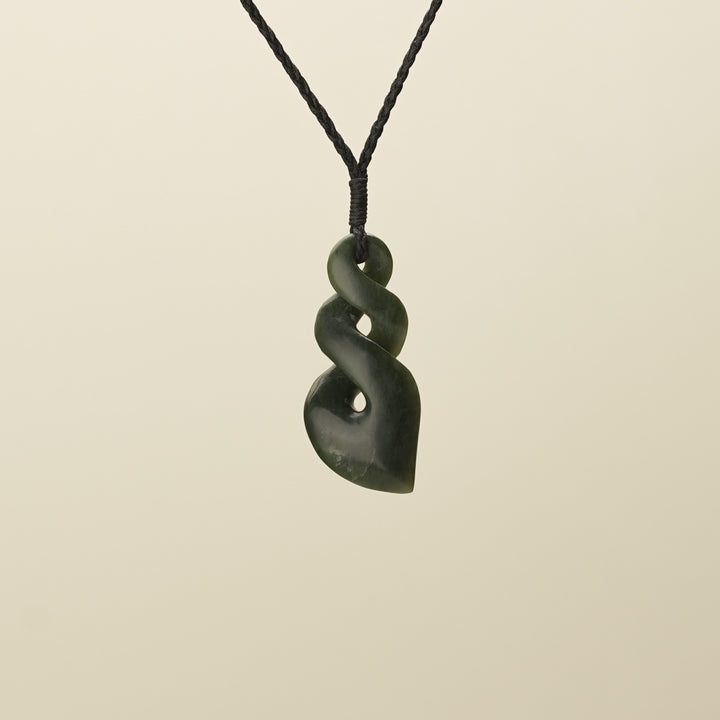 Kawakawa Inanga Pikorua Twist Large Pounamu Pendant