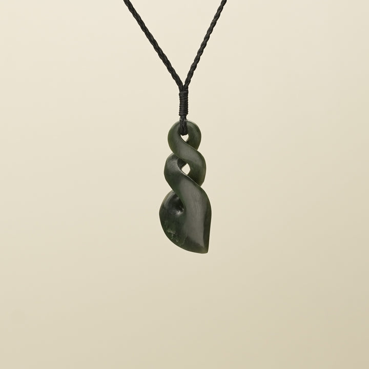 Kawakawa Inanga Pikorua Twist Large Pounamu Pendant