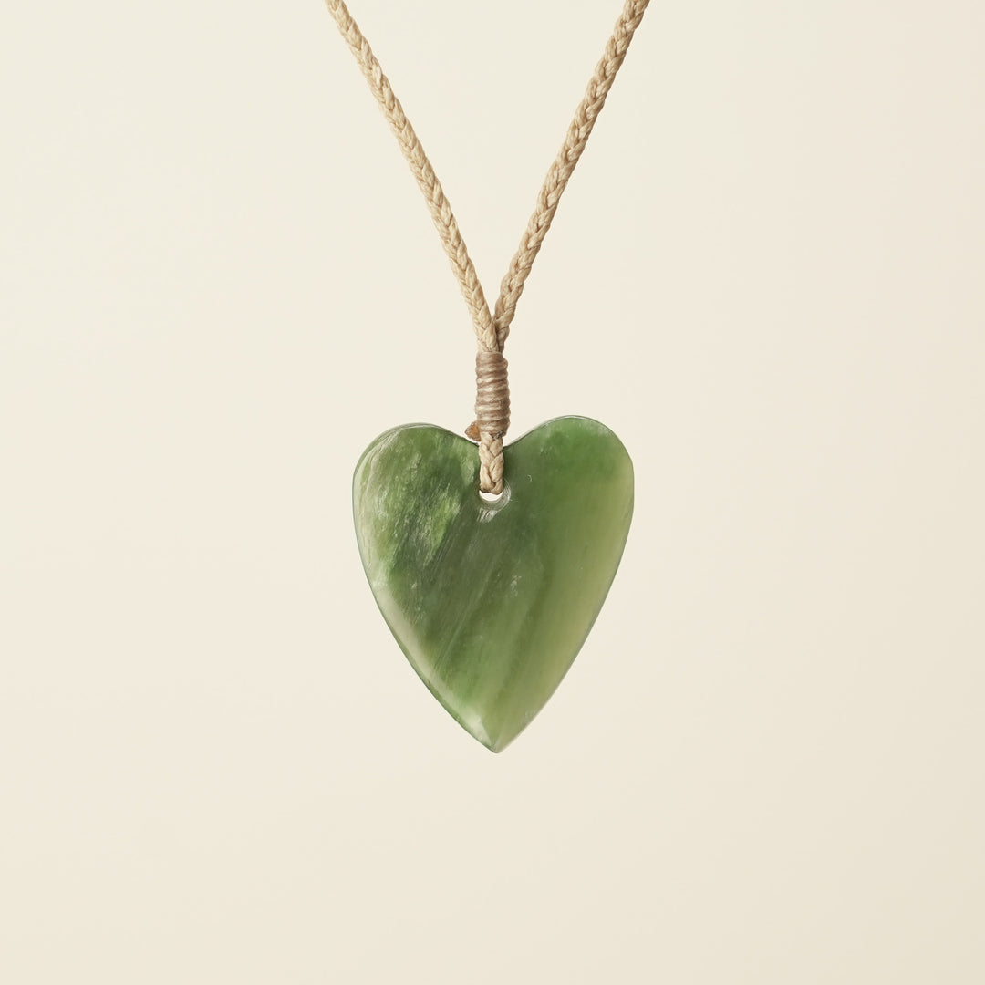 Manawa Heart Kahurangi Pounamu – Small Medium Pendant