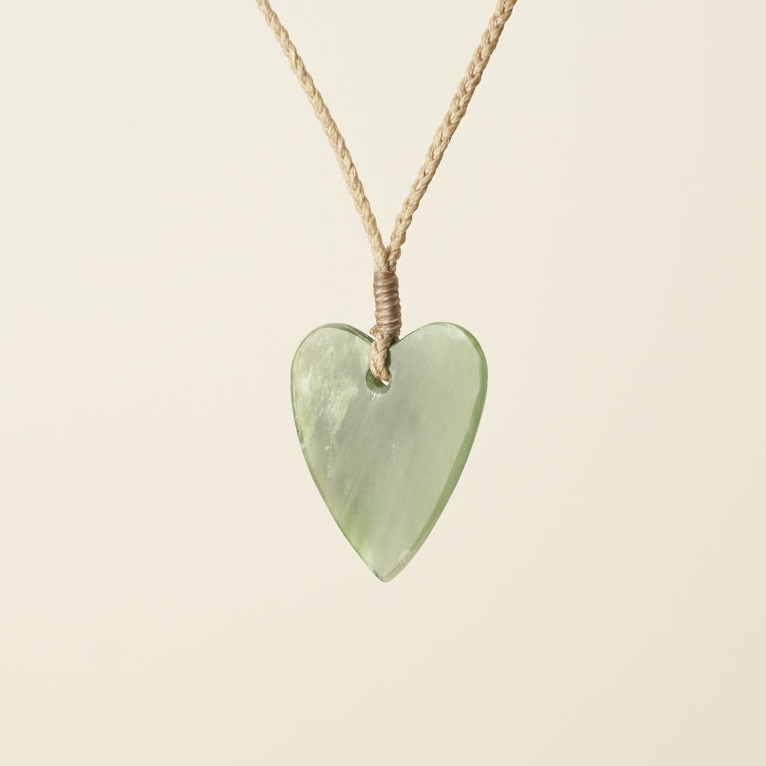 Manawa Heart Kahurangi Pounamu – Small Medium Pendant